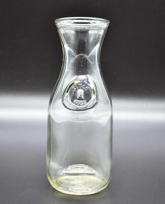 Jarra jarra botella leche vidrio en relieve Paul Masson desde 1852 vintage G-1 Foto 1 de 4