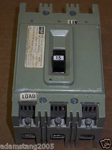 FEDERAL PACIFIC HEF HEF631015 3 POLES 600V CIRCUIT BREAKER - Picture 1 of 1