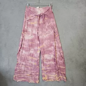 NEW NWT Young Fabulous & Broke Pink Tie Dye Pants Split Leg Tie Size Small S - Picture 1 of 12