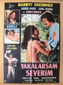 Yakalarsam Severim (Mahmut Hekimoglu) Original Türkisches Original Filmplakat 70er - Bild 1 von 1