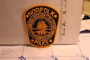 police patch NORFOLK POLICE VIRGINIA BLACK BACKGROUND - Picture 1 of 1