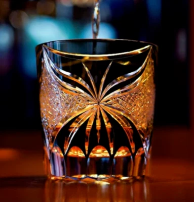 Стеклянный стакан для виски бурбона Edo Kiriko 260 мл ручная работа подарочная упаковка - Изображение 1 из 4