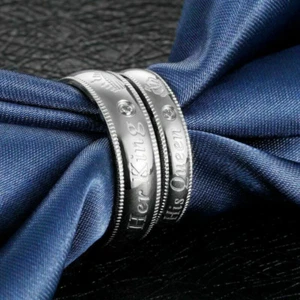 Her King His Queen Couple Rings Set Matching Rings Valentine's Day Gifts S925 UK - Picture 1 of 9