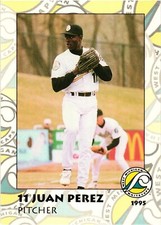 1995 West Michigan Whitecaps Team Issue #11 Juan Perez Baseball EX-NM