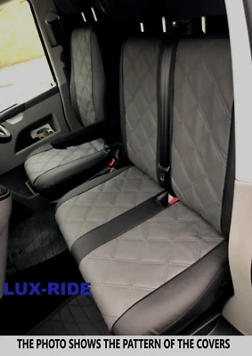 FUNDAS DE ASIENTO A MEDIDA PARA PEUGEOT BOXER 2014 - 2024 CUERO ARTIFICIAL REPUJADO Foto 1 de 4