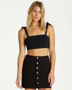 New NWT Women's Billabong Good Life Cord Skirt Corduroy Slim Fit Black Size 26 - Picture 1 of 5