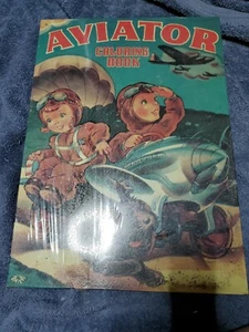 Hallmark Kiddie Car Classics Tin Sign 1943 Aviator Coloring Book Cover RARE 2000 - Picture 1 of 3