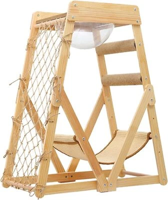 Wooden Cat Tree,Cat Tree House,Wooden Cat Climbing Tower  - Image 1 of 4