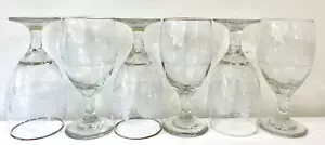 Wasserkelch 6er Set mattiert Winter Wonderland Glas Lynn’s China Kiefern Arby’s - Bild 1 von 11