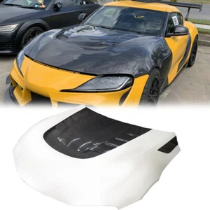 Half Carbon VRS Style Bonnet Hood Cover For Toyota Supra A90 MK5 2019+ E - Bild 1 von 7