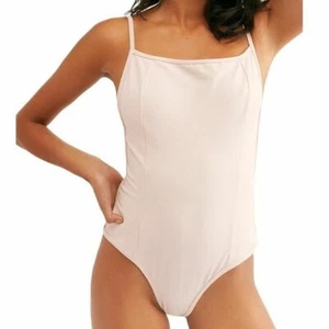 Free People lila Tanga-Body mit eckigem Ausschnitt rosa Large - Bild 1 von 7