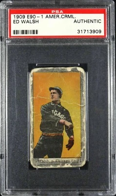 1909 E90-1 American Caramel Ed Walsh – PSA Authentic – Chicago – HOF – Rare - Image 1 of 2