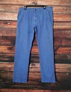 American Eagle Outfitters Pants 34x32 Slim Straight Cotton Blue Trousers READ - Picture 1 of 6