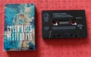 GUNS N' ROSES - CASSETTE TAPE SINGLE IN CARD SLEEVE - YESTERDAYS - Picture 1 of 6