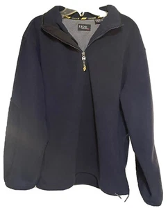 Izod Men’s. PerformX Pullover Fleece Dark Blue 1/4 Zip Golf 2 Pockets Medium M - Picture 1 of 8