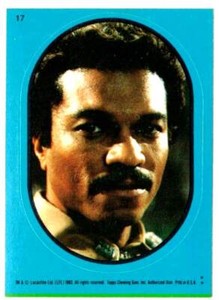 Lando Calrissian 1983 Topps Return Of The Jedi Series 1 Sticker # 17 B (ex-mt) 