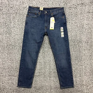 Levis 502 Jeans Mens 33x30 Blue Denim Flex Taper Leg Stretch Dark Wash NEW - Picture 1 of 17