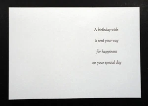 Card Inserts-"A birthday wish" Greeting for Cricut Joy cards (Portrait) Pk 20 - Picture 1 of 1