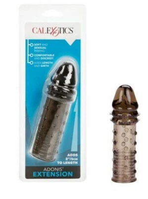 Extensor de pene masculino Adonis Extension potenciador circunferencia longitud manga acombada oscuro Foto 1 de 4
