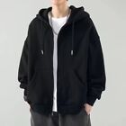 Men's Solid Color Hooded Coat Classic Casual Sweatshirt Long Sleeve Tops
