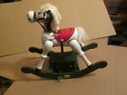 Moving Wooden Rocking Horse Wind Up Music Box Enesco Toy 1981 Tested Working 