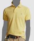 $95 Polo Ralph Lauren Men's Yellow Classic Fit Pony Logo Mesh Polo Shirt Size M