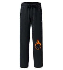 Youth Boys' Fleece Lined Sweatpants Open Bottom Water Resistant Winter Therma... - Picture 1 of 7