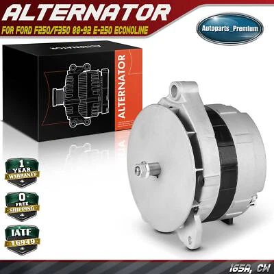 Alternator for Ford F250/F350 88-92 E-250 Econoline Club Wagon 165 Amp 12Volt CW - Image 1 of 4