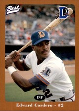 1996 Durham Bulls Brown Best #27 Edward Cordero Dominican Republic Baseball Card