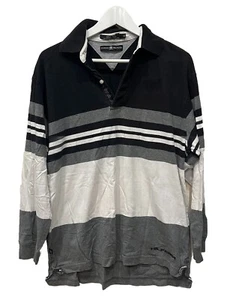 Camisa Tommy Hilfiger De Colección Para Hombre Rayas Medianas Rugby Años 90 Y2K Preppy Color Gótico - Imagen 1 de 10