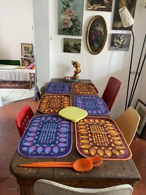 lot de 6 sets de table annees 70 - Photo 1/4