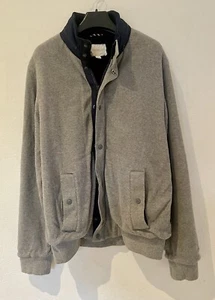 Trenery grey cotton men's full zip soft shell jacket with hidden hood size M - Bild 1 von 7