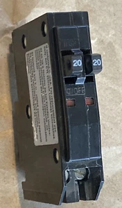 Square D QO2020 20A 1 Pole 120 Volt Side by Side Metal Clip QOT2020 Non-CTL NEW! - Picture 1 of 5