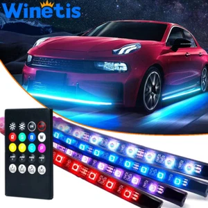 4 PIEZAS RGB Colorido Tira LED Kit de Luz de Neón Tubo Debajo del Automóvil Resplandor Bajo la Cuerpo - Imagen 1 de 10