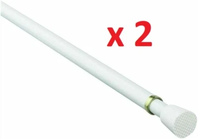 2x Varilla de tensión de resorte ajustable de LECOLOR Blanco NUEVA 18”-28” (46-71 cm) 7/16” Foto 1 de 4