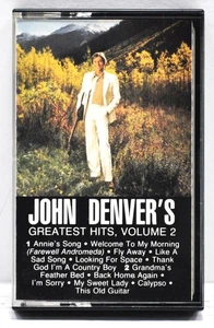 JOHN DENVER  "Greatest Hits Volume 2"   1977  Cassette  RCA  AQK1-2195 - Picture 1 of 4