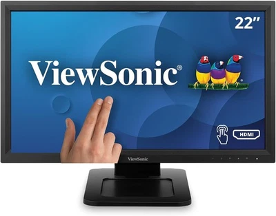 ViewSonic TD2211-S 22" 1080p Touch Screen Monitor, Black - Certified Refurbished - Image 1 of 4