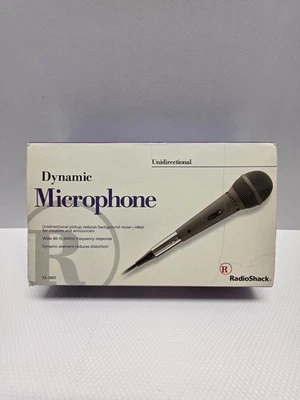 Used RadioShack 33-3001 Dynamic Unidirectional Microphone w/ XLR Stand Mount Box - Image 1 of 4