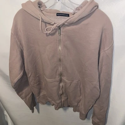 Sudadera con capucha para mujer Brandy Melville talla única rosa pastel cremallera Foto 1 de 4