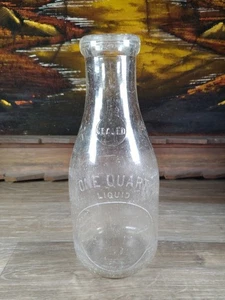 Vintage Milchflasche ein Quart Flüssigkeit - Bild 1 von 3