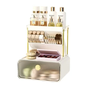Organizador de mostrador de baño con cajón, organizador superior de tocador con maquillaje Bru... - Imagen 1 de 9