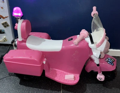 Electric Motor Bike Trike For Kids Lights Up Pink 3 Wheels Working Well - Image 1 of 4