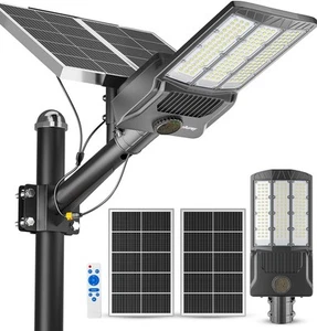 9800W Solar Straßenlaternen Außen,6500k Solar Parkplatz Sicherheitsleuchten Commer - Bild 1 von 6