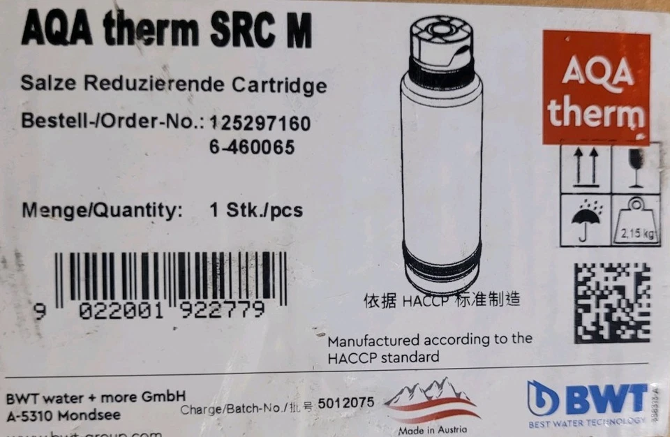 BWT Nachfüllkartusche BWT AQA therm SRC-M Nachfüll-kartusche NEU - Bild 1 von 1