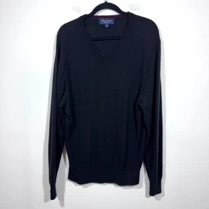 Daniel Cremieux Luxus Herren Größe Large schwarz 100 % Kaschmir V-Ausschnitt Pullover - Bild 1 von 5