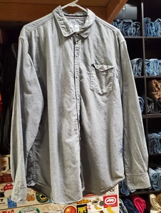 THREAD And CLOTH Grey Chambray Long Sleeve X Large Button Down Casual Work Wear - Picture 1 of 13