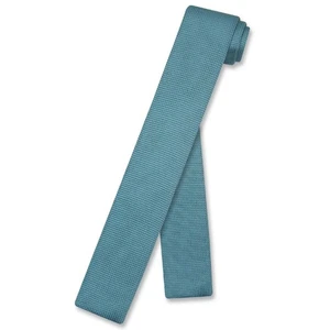 Biagio KNITTED Neck Tie Solid TURQUOISE AQUA BLUE Color Mens Knit NeckTie - Picture 1 of 2
