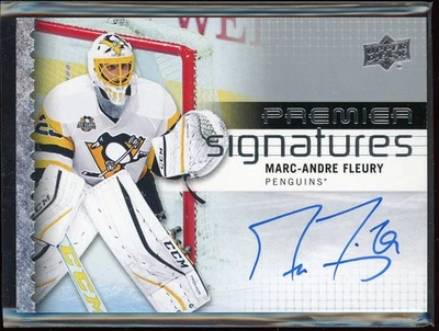 2016-17 UPPER DECK PREMIER MARC-ANDRE FLEURY SIGNATURES Pittsburgh Penguins PSMF - Image 1 of 2