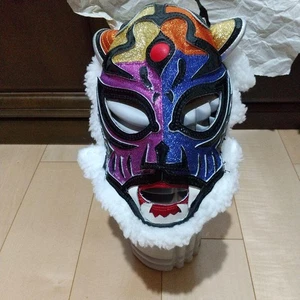 The first Tiger Mask 4-color Kiba match mask Satoru Sayama Pro Wrestling Mascara - Picture 1 of 2