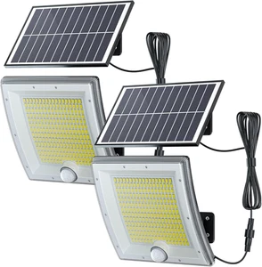 Solar Lights Outdoor Waterproof 80% Brighter Light, Motion Sensor Security Light - Picture 1 of 8